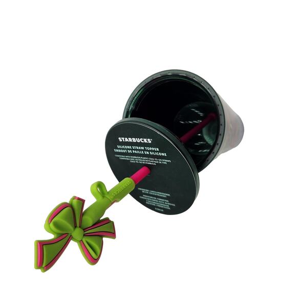Christmas 2023 Bow Straw Starbucks Holiday  Venti Cold Cup Tumbler Reuseable - Picture 6 of 6